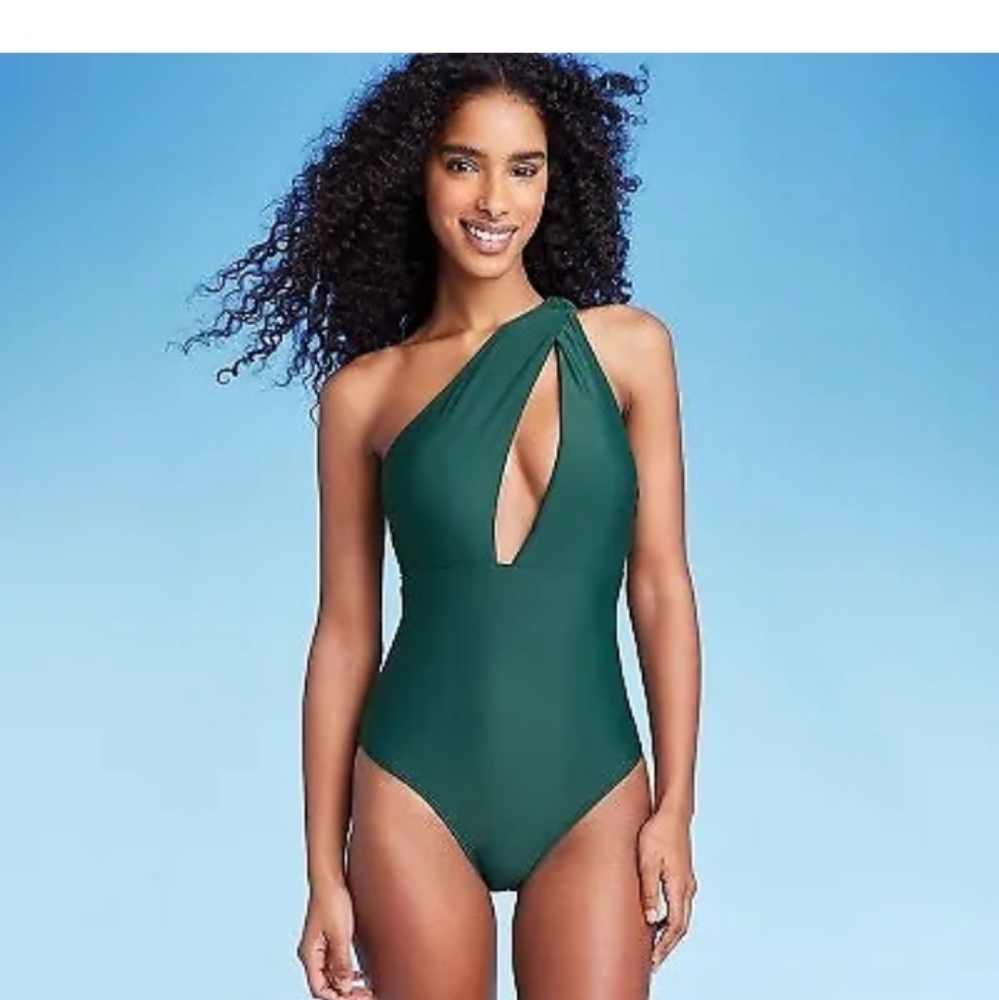Green Shade & Shore size XL one piece cut out swimsuit